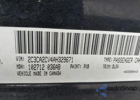 2010 Chrysler 300 300S V6 from USA, damaged, VIN 2C3CA2CV4AH329671